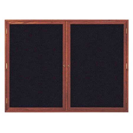 United Visual Products Double Door Indoor Enclosed Easy Tack Bo UV305EZ-BLUE-GOLD
